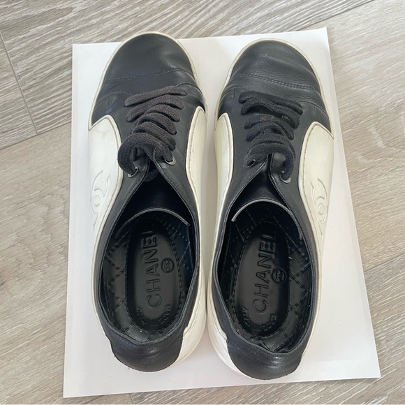 Chanel Black & White Sneakers - Picture 5 of 13